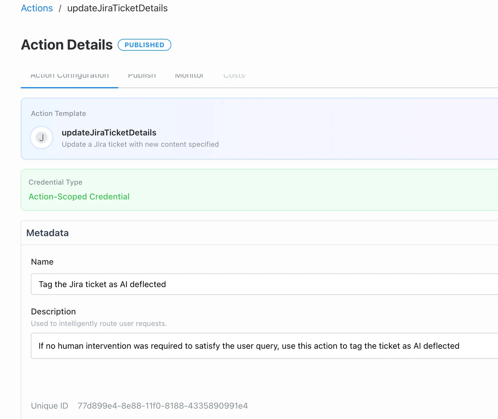 Ticket tagging metadata